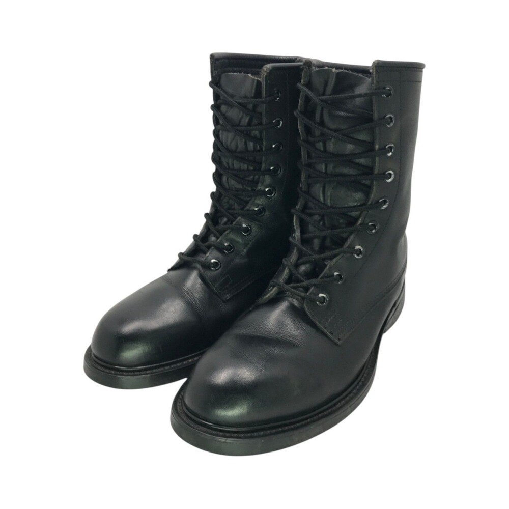 Wolverine World Wide 1992 Combat Boots Mens 5W Black Leather Steel Toe USA - Picture 2 of 15